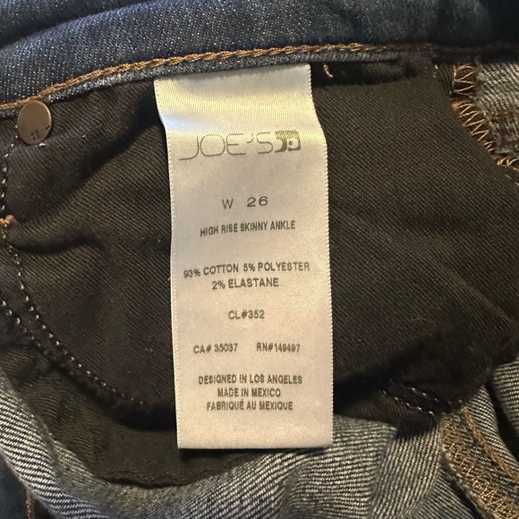Joes Jeans High Rise Skinny Ankle Denim Button Fly Size 26 - Picture 4 of 4
